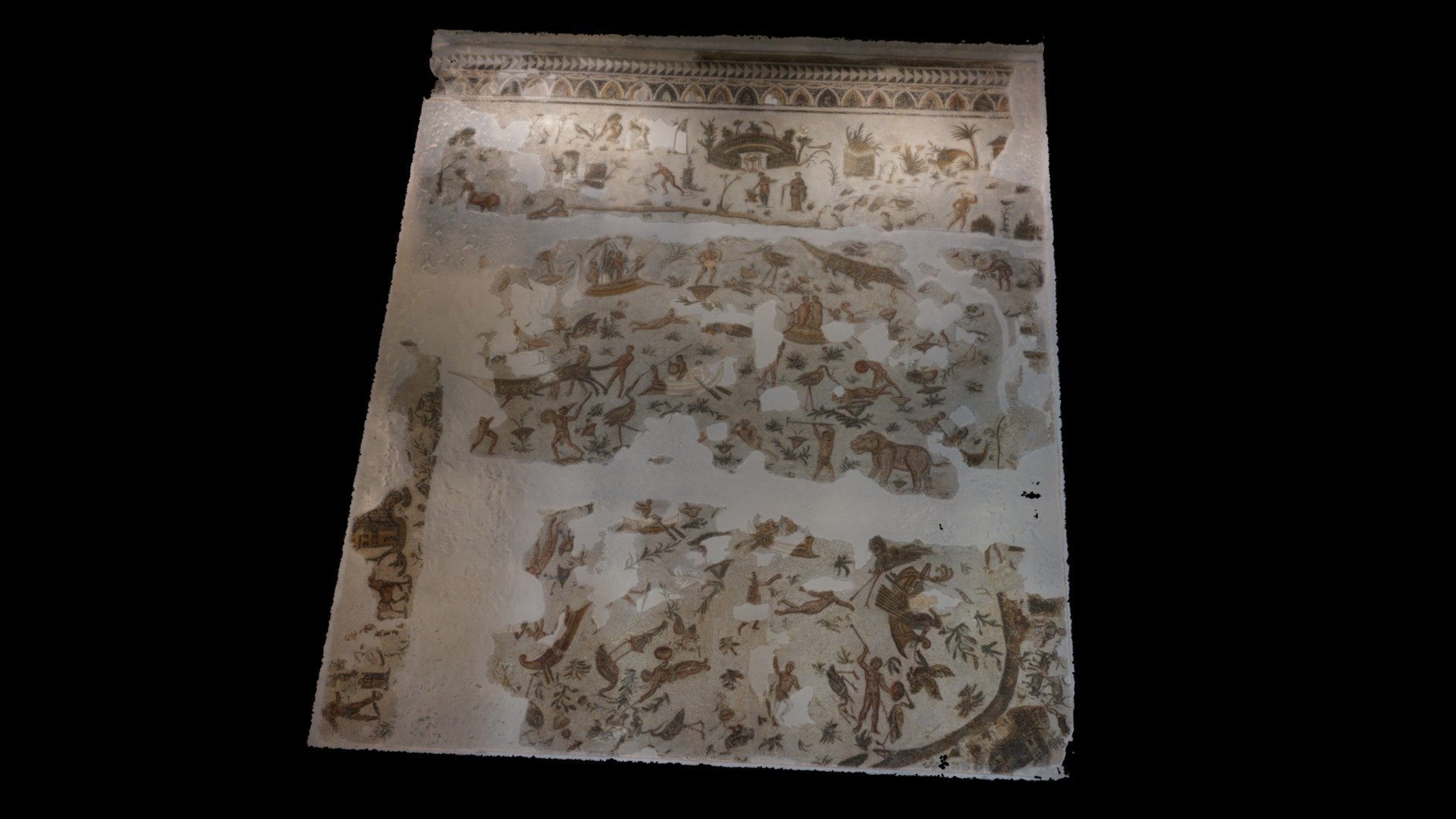 El Alia Nilotic Mosaic — Sketchfab embed 3D viewer