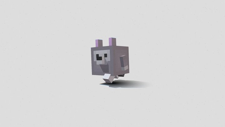 CubeCat - walk cycle 3D Model