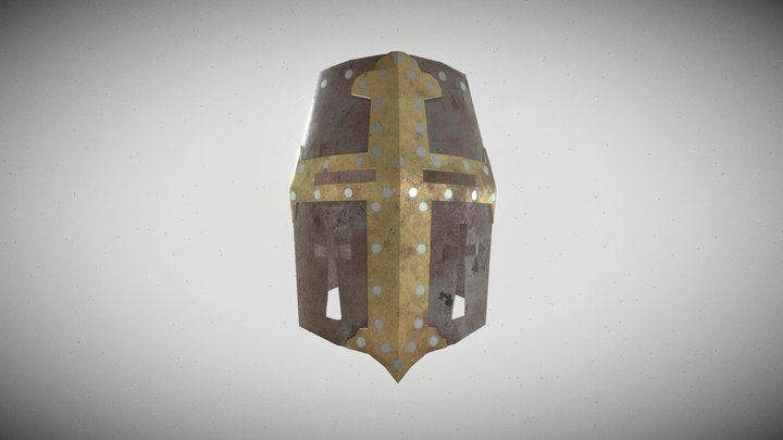 CRUSADER MANTLE - PS1 Low Poly Helmet
