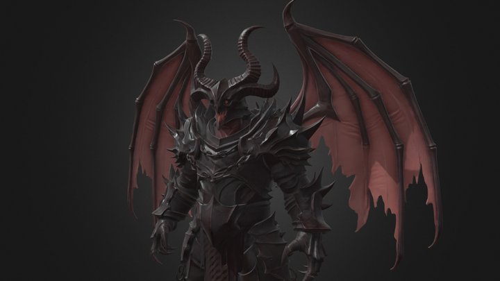 Demonic Horned Horror Knight