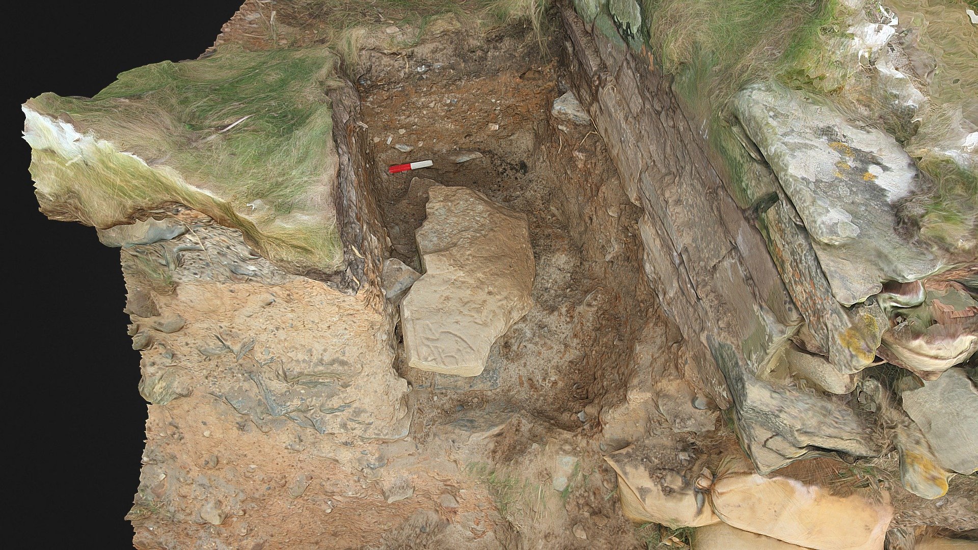 Pictish Cross Slab Excavation, Orkney - 3D model by Dr Hugo Anderson ...