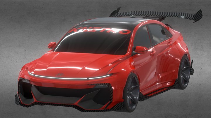 Hyundai Verna Widebody Modified @knitro_builds 3D Model