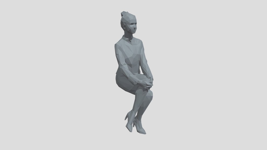 Lowpoly Female Sitting