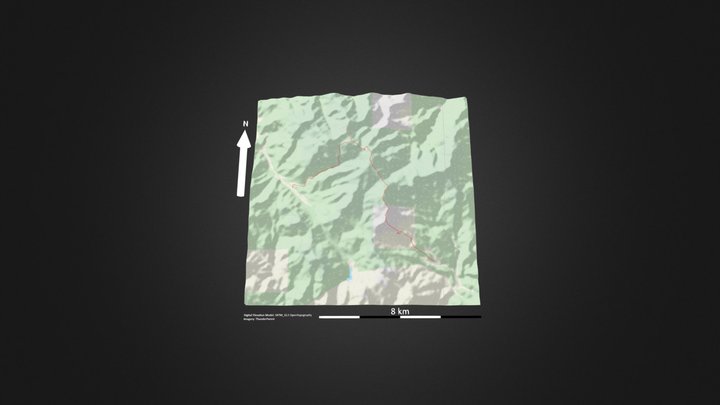 五府岗_等高地图 – Free 3D Model STL