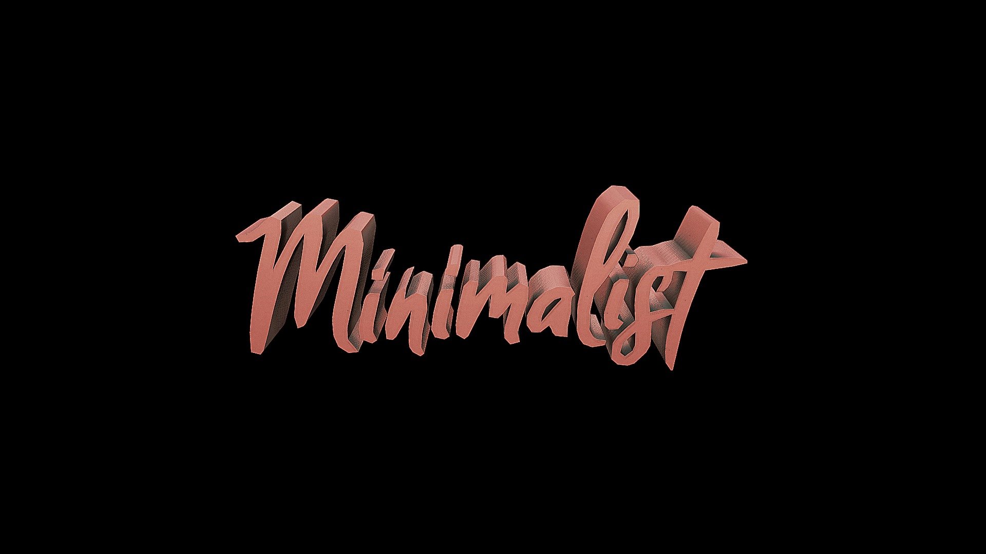minimalist text Object — Sketchfab embed 3D viewer