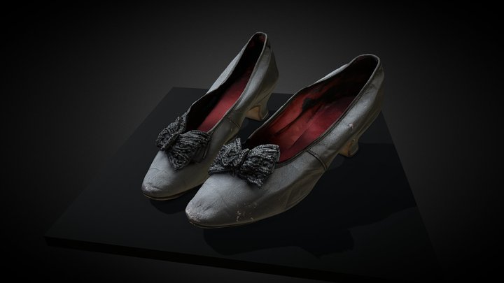 A pair of black heeled shoes 3D Model