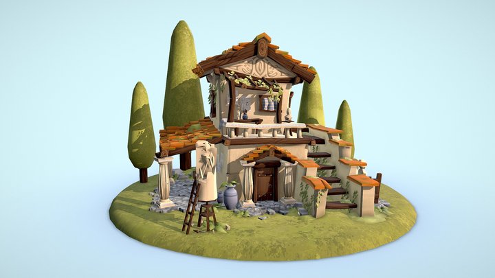 DAE Villages | Greek Sculptor House 3D Model