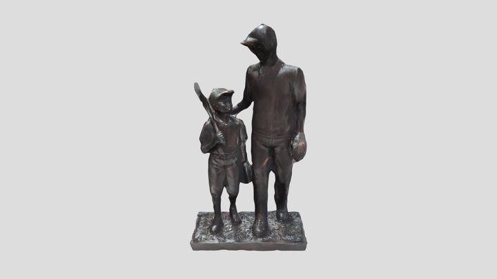 Father And Son Baseball Statue