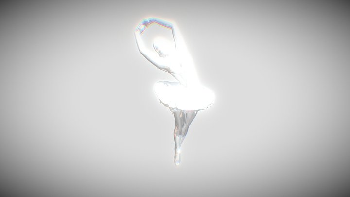 A ballet dancer posing elegantly 3D Model