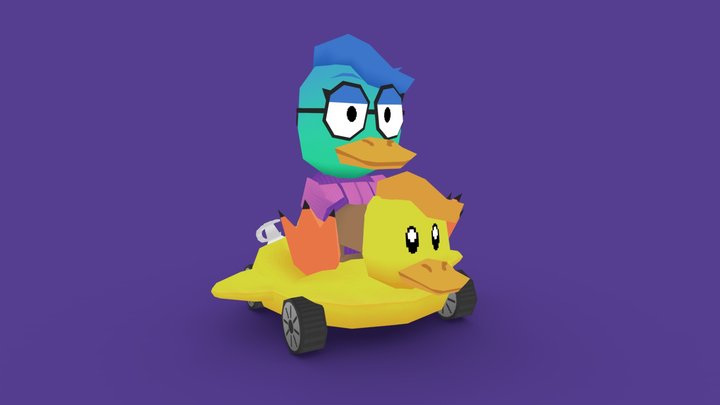 Super Duck Kart 3D Model