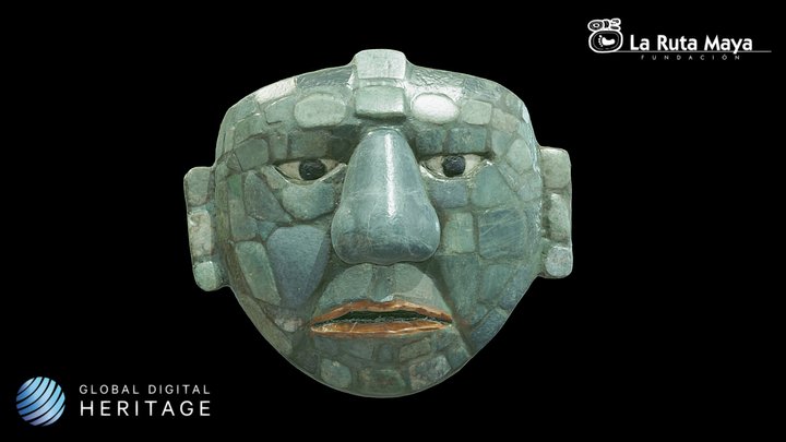 Mask with mosaics of jade, shell and obsidian