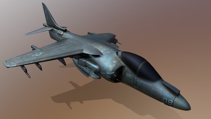 AV-8B Harrier Jet 3D Model