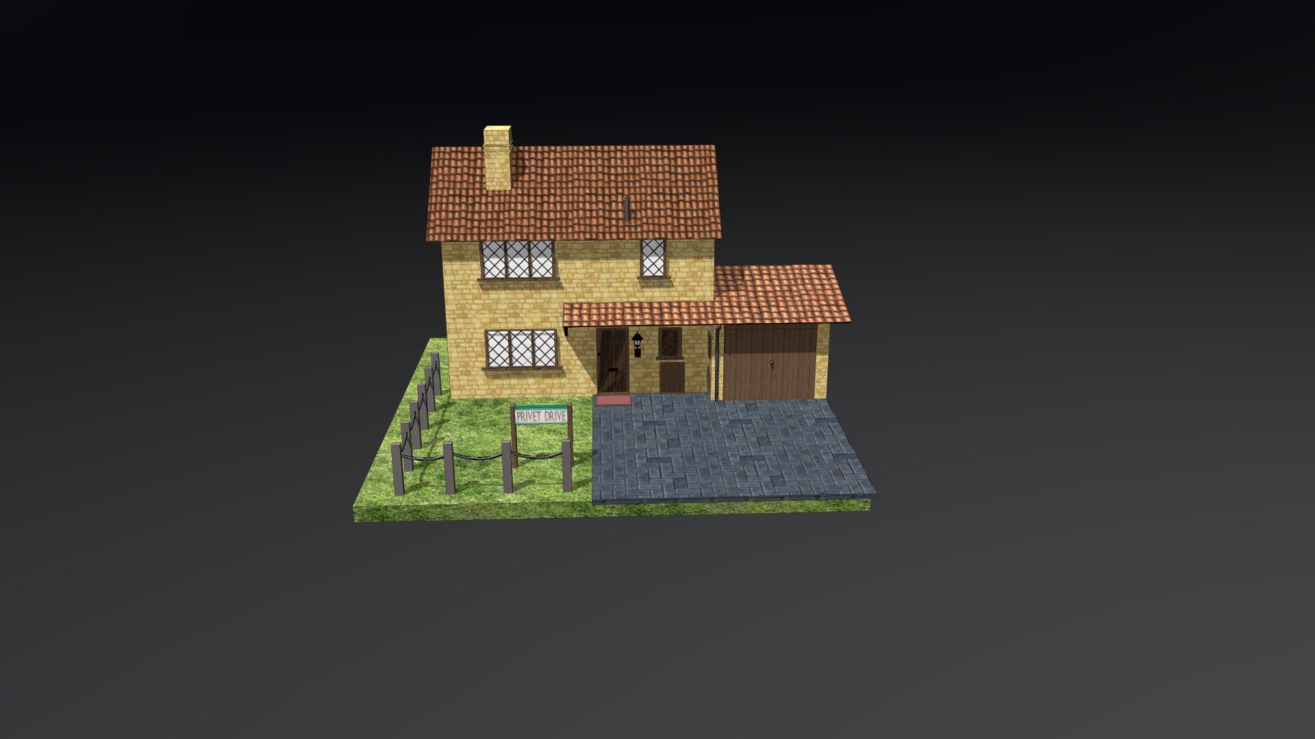 Dursley's House (Harry Potter) 3D model by Julia.Ferrarini [d10307b
