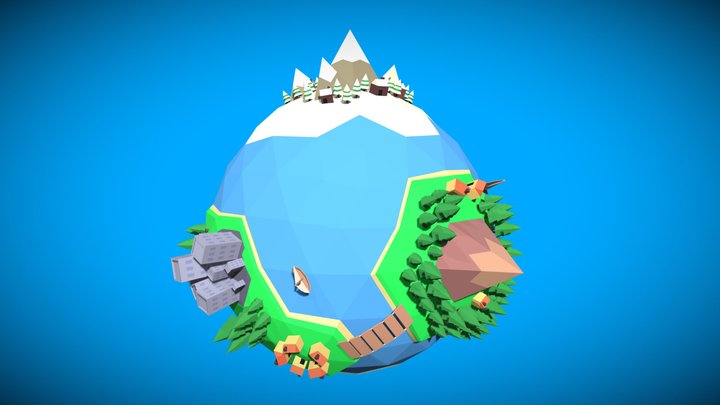 Cute Little Planet 3D Model
