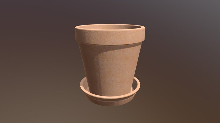 Flower Pot V01 3D Model
