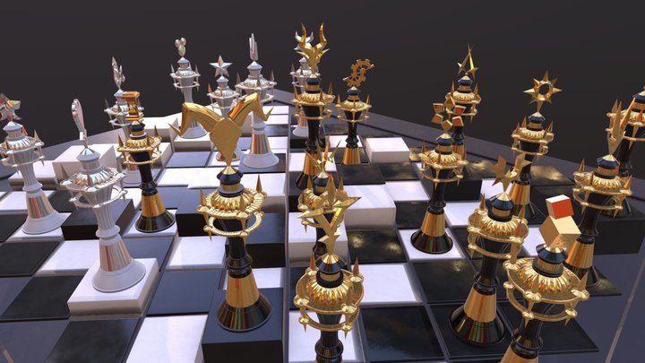Kingdom Hearts 3 Chessboard 3D Model