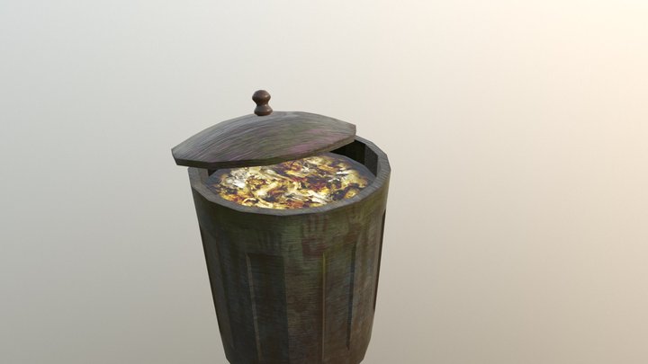 OUTSOURCE MODEL: The Messy Trashy Can 3D Model