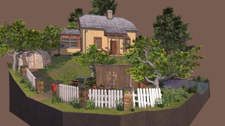 DAE Diorama - Grandma's House 3D Model