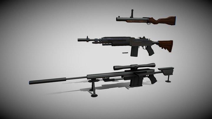 Pack de Armas 3D Model