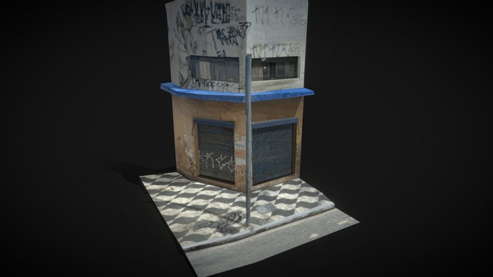 PS1 - City Corner 3D Model