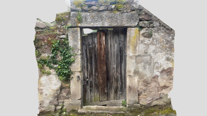 Antique door to the courtyard, France, Avallon 3D Model