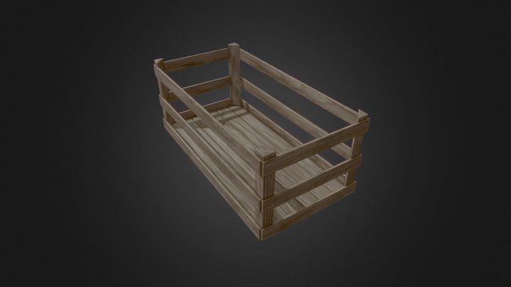 Wooden Planks Box 3D Model
