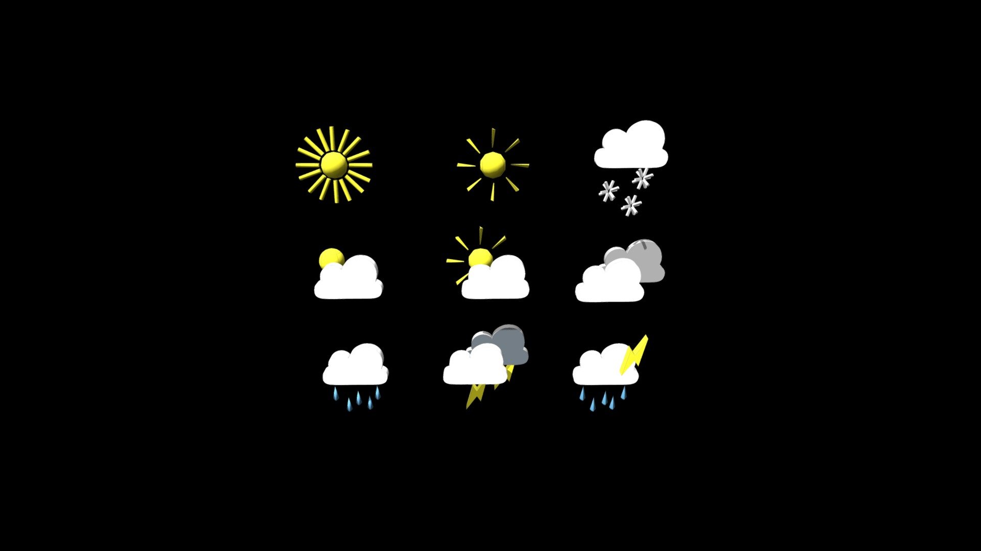 3D icons _Weather