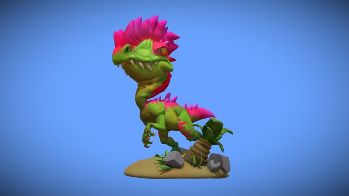 Stylized Cute Creature - Dinosour 3D Model