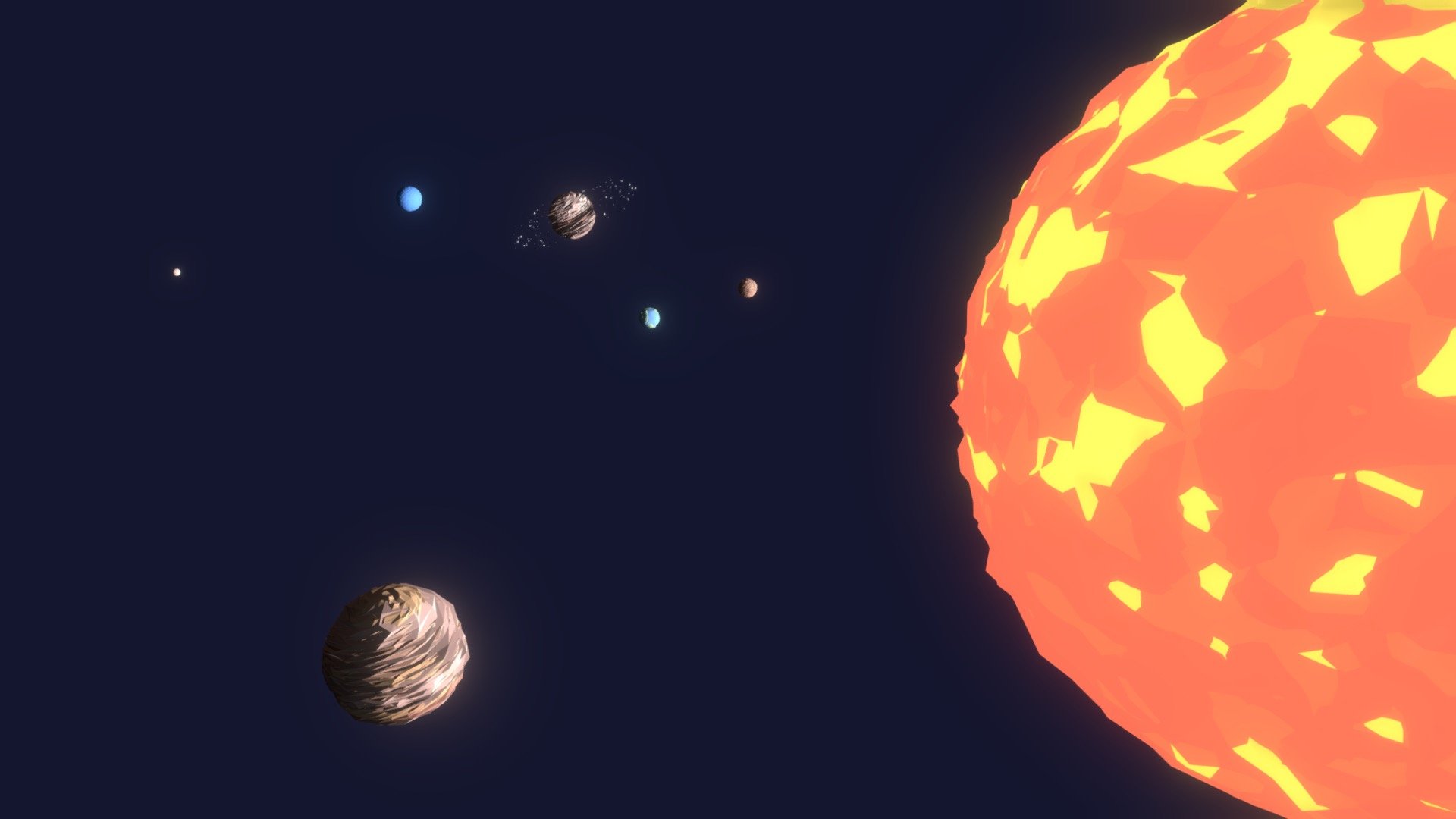 Low Poly Solar System Planets
