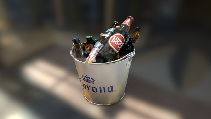 Bucket Of Beer Scan 3D Model