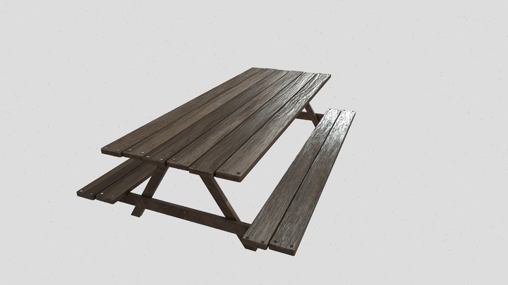 Park table 3D Model