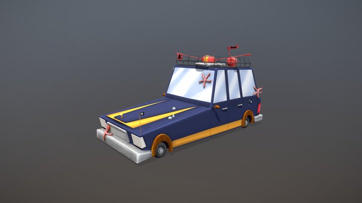 Romuald Fishing Car 3D Model