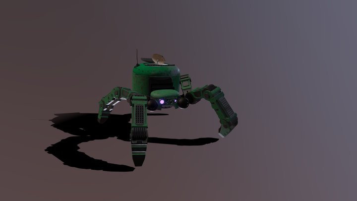 Spider bot with walk cycle 3D Model