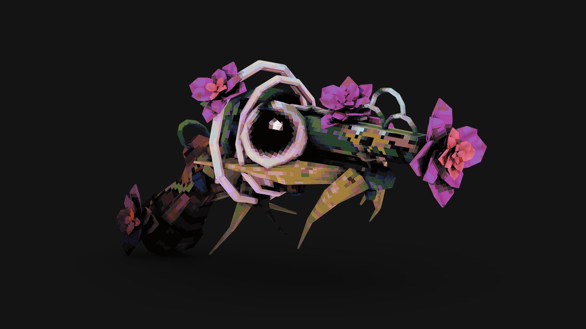 Flower Revolver - 3D model by puck_psx (@puszke) [d110643] - Sketchfab