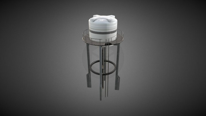 Scifi Water Tower 3D Model