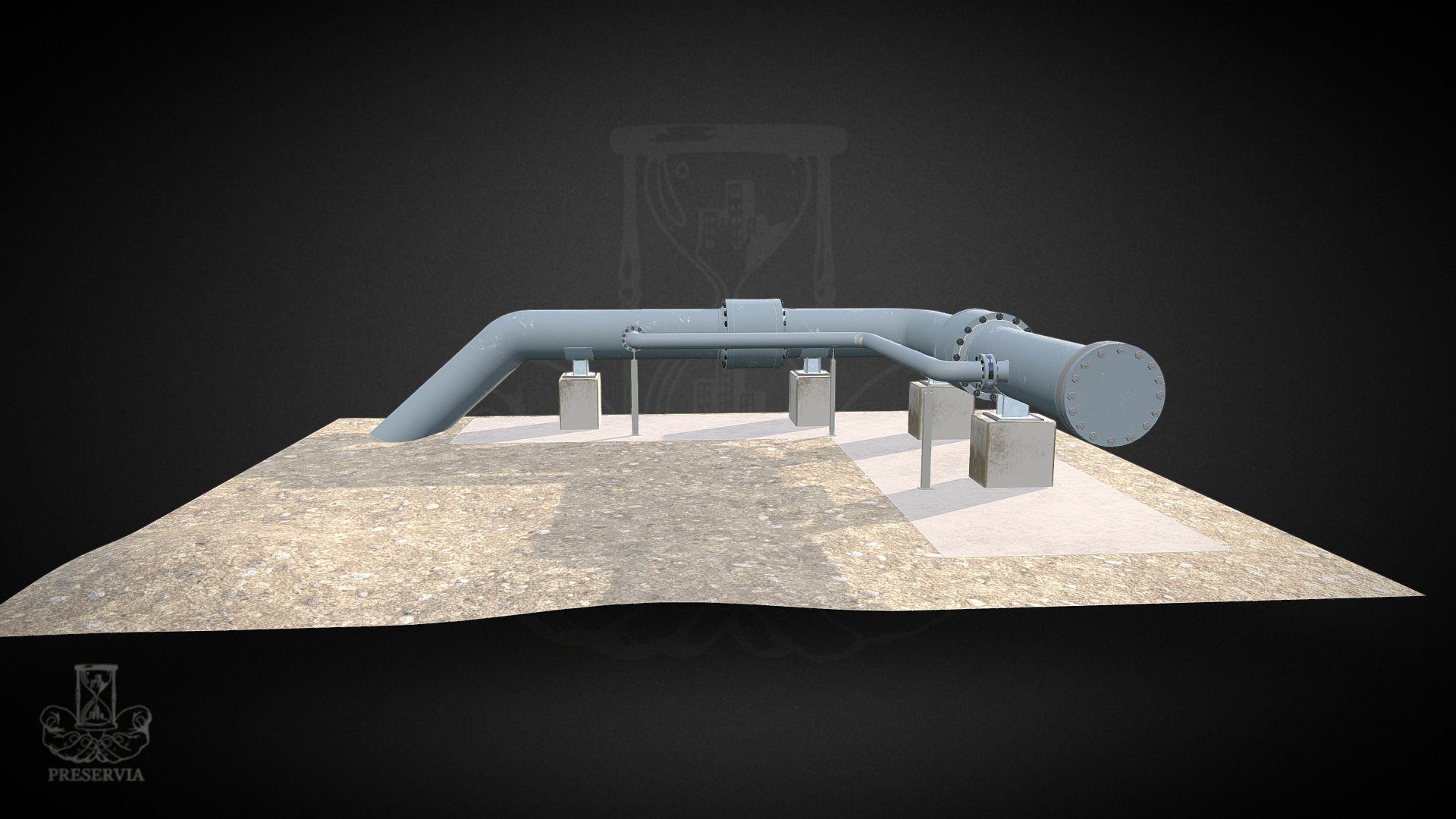 Gas pipe sample — Sketchfab embed 3D viewer