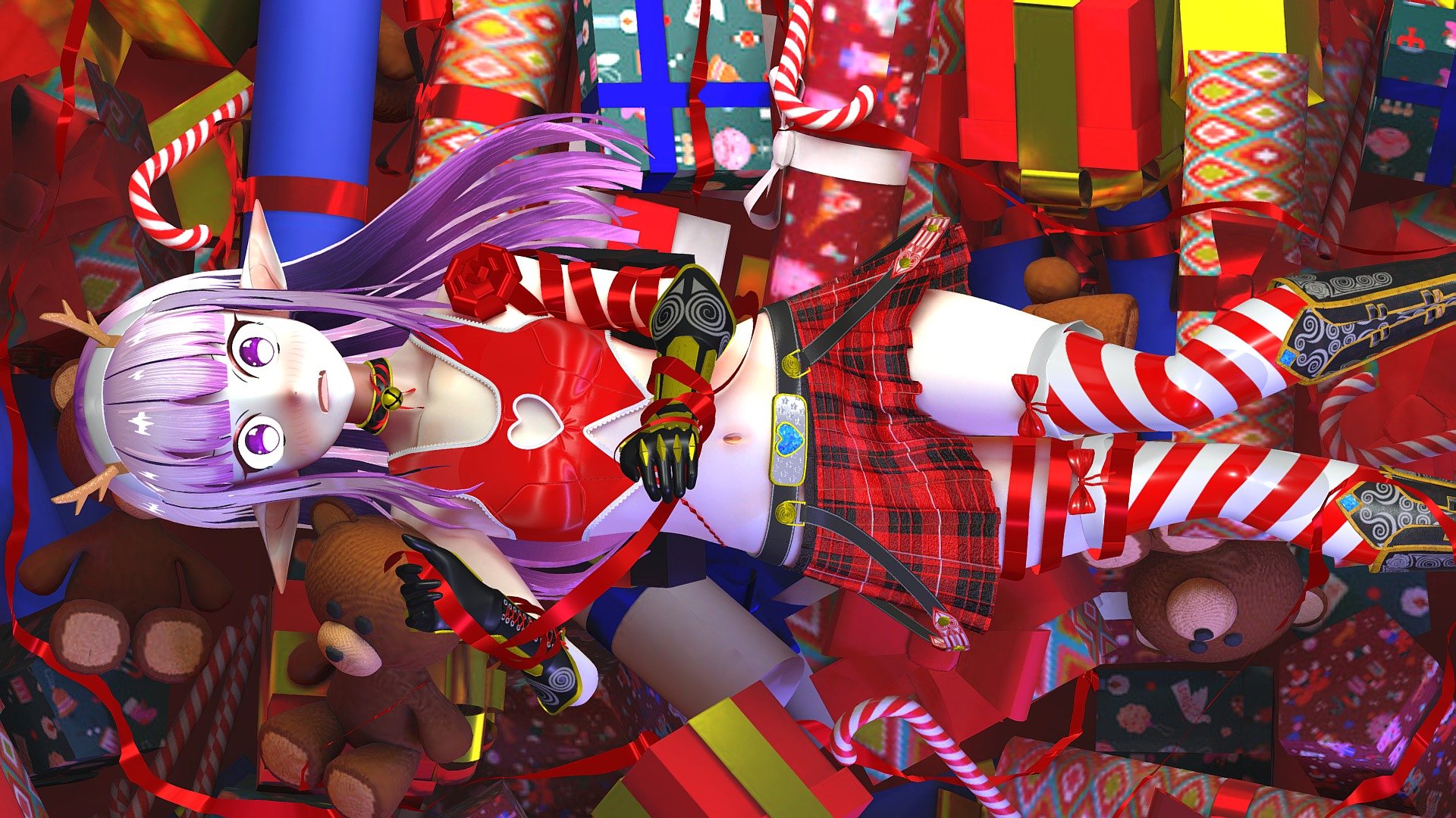 Christmas gift elf girl - 3D model by mimekiru [d111a05] - Sketchfab