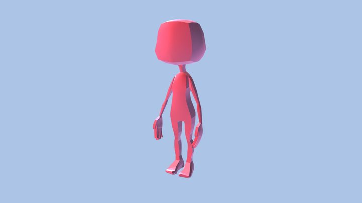 Chirpy Chips Anemonae Girl - Low Poly WIP 3D Model