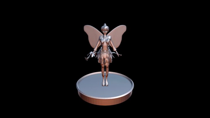 Fairy With Wings 3D Model