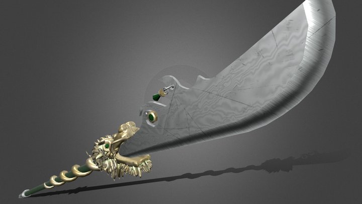 Green Dragon Crescent Blade 3D Model