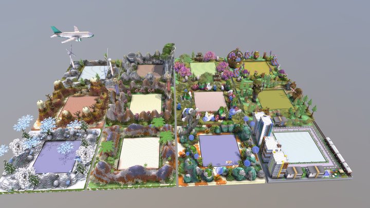 1v1 Arena Pack - 12 Maps 3D Model