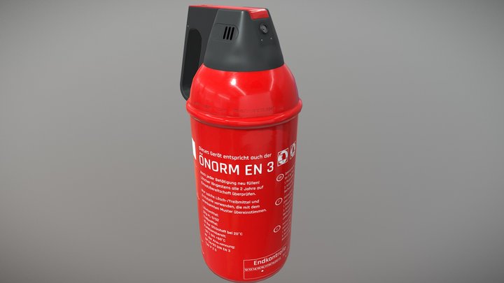Modern Fire Extinguisher 3D Model