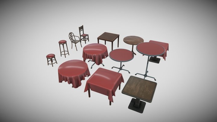 Furniture pack – Free 3D Model STL