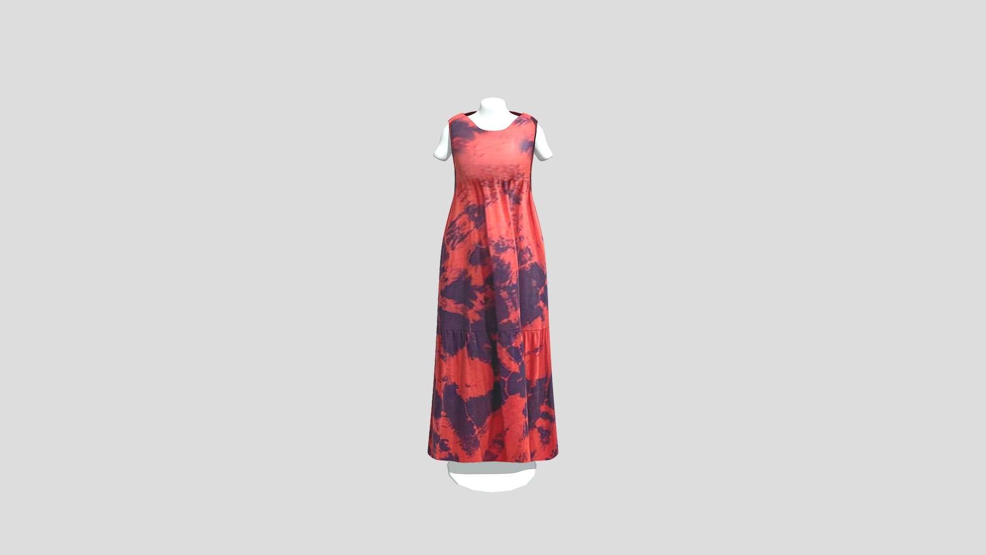 SLEEVELESS DRESS BATIK TIE DYE