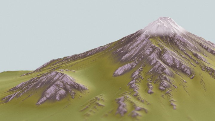 Grassy Mountain 3D Model