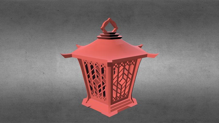 Chinese Lantern Festival lampshade 3D Model