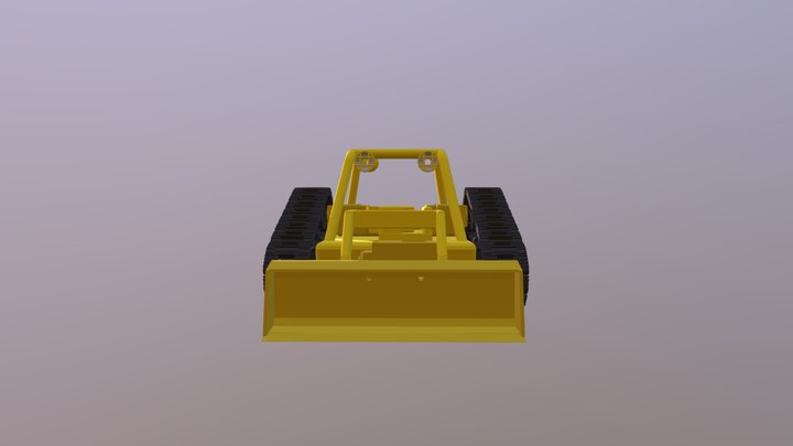 Color Tractor 3D Model