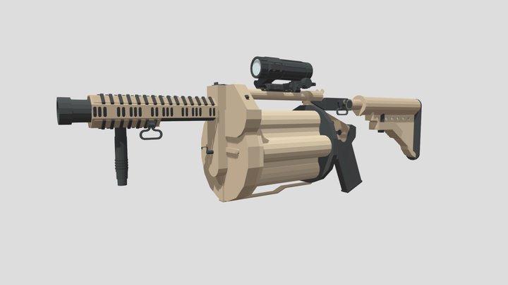 Minecraft Grenade Launcher 3D Model