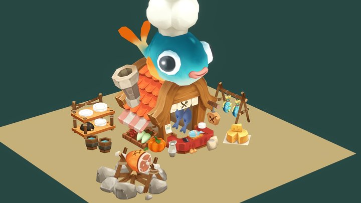 Fish stand 3D Model
