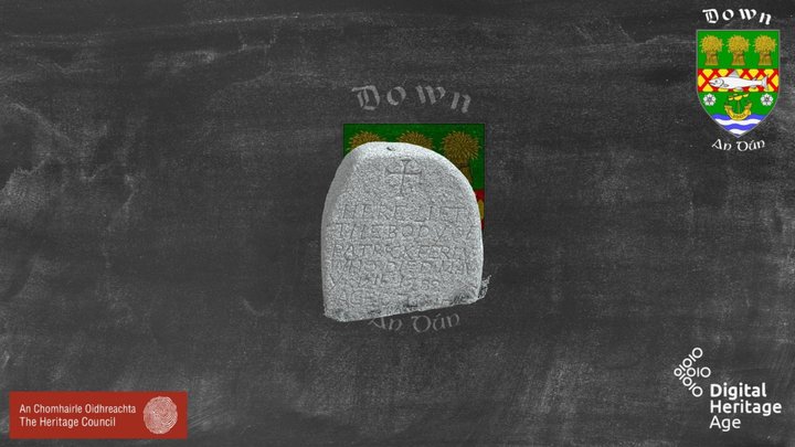 DOW047:042 - Cross Inscribed Stone 5 3D Model